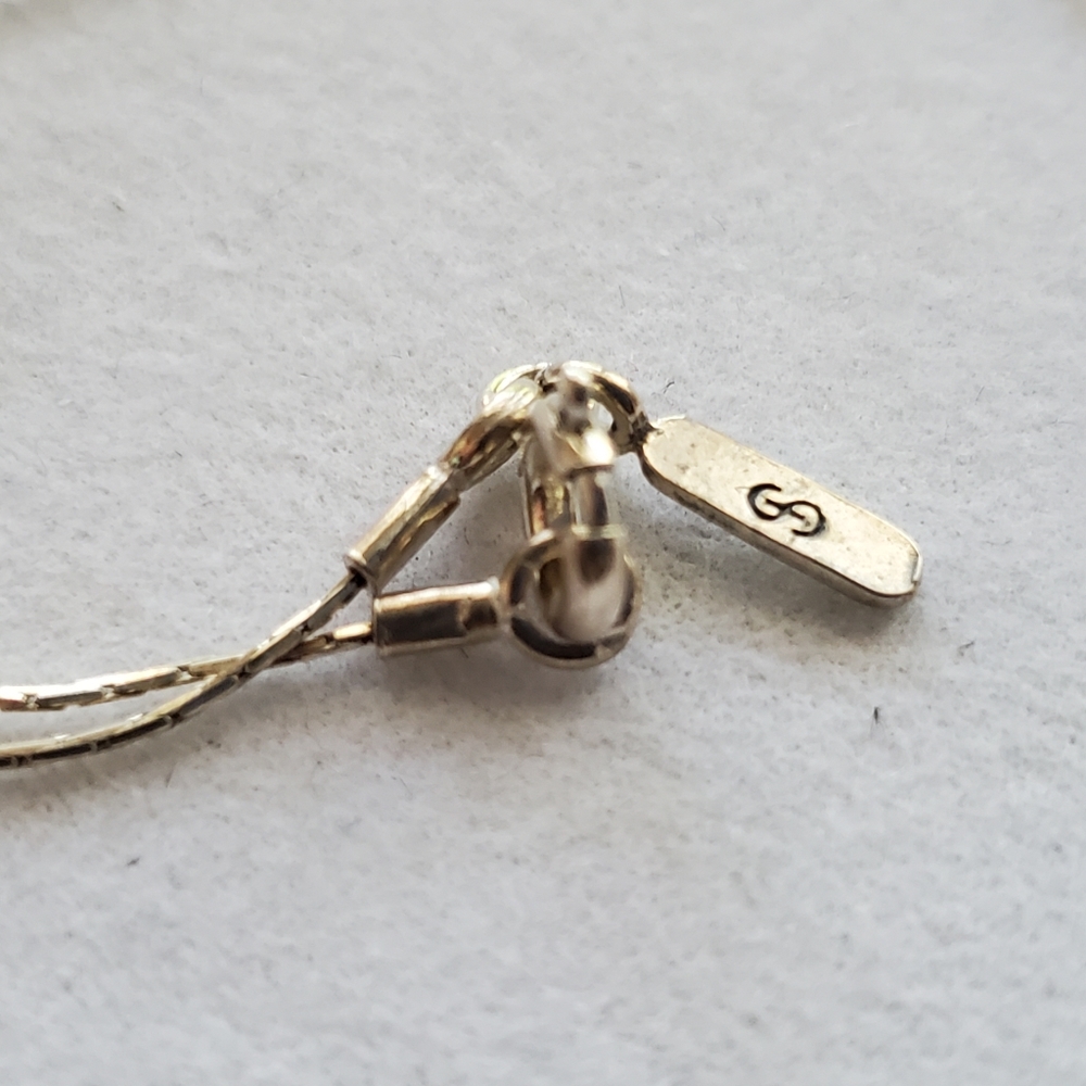 Shube Sterling Pearl Station Necklace Shube 925TL - Picture 10 of 14